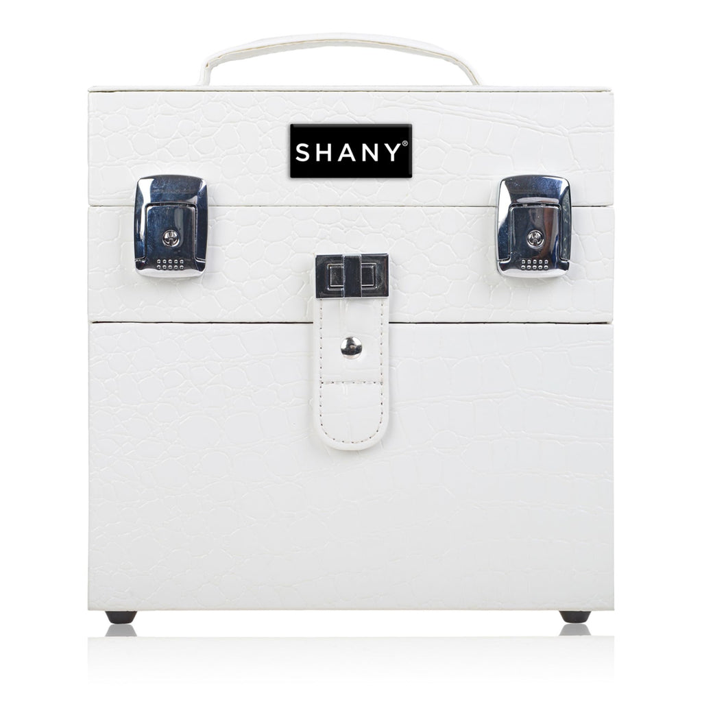 SHANY Color Matters - Makeup Travel Case Nail Accessories Organizer and Makeup Train Case - Makeup Storage Box - White Lily
